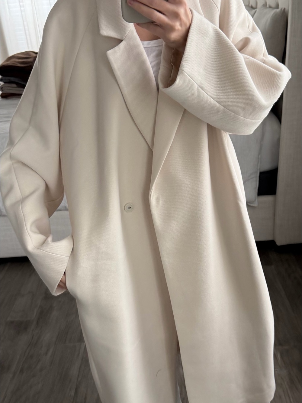 H&M Cream Oversized Long coat